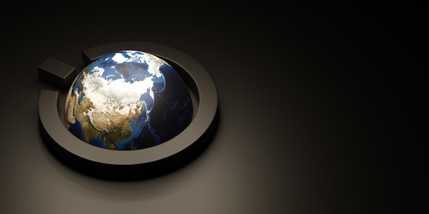 Earth hour concept 3d Illustration Elemento di questo video fornito dalla NASA