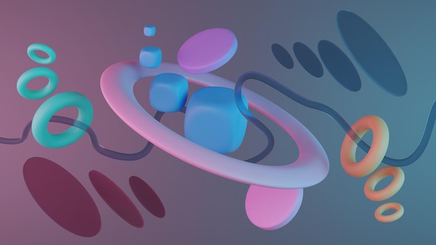easy geometric background with warm and cool color hue