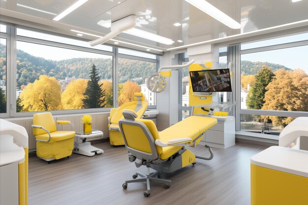 Eccellente ufficio dentistico Atmosfera confortevole e professionale con attrezzature moderne