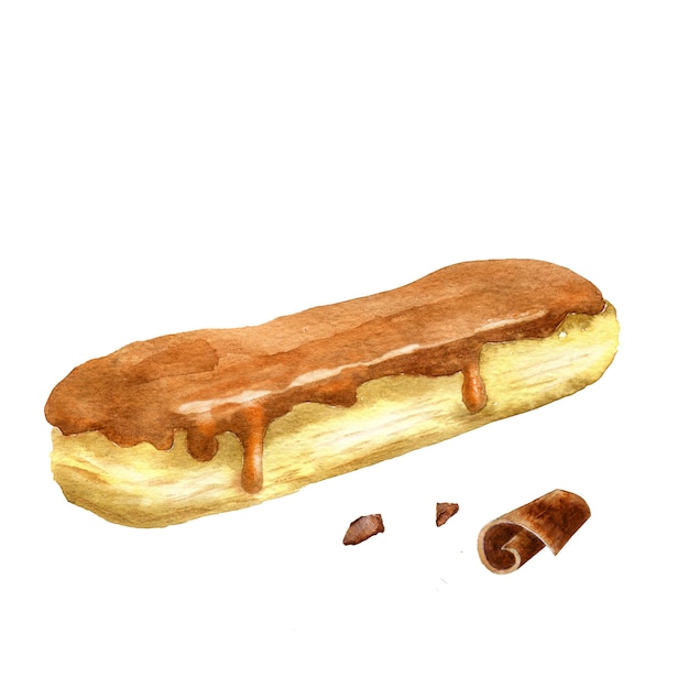 Eclair al cioccolato con crema pasticcera