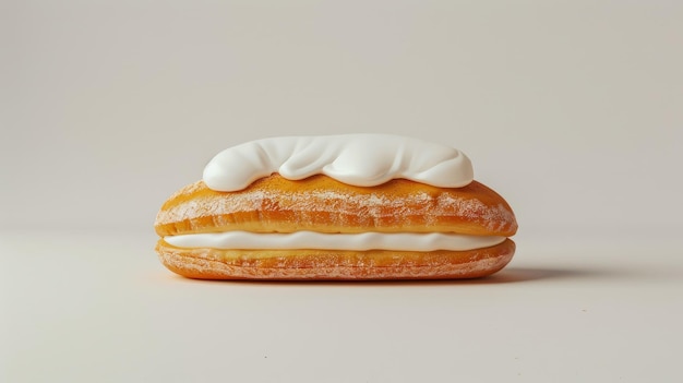 Eclair su uno sfondo bianco isolato