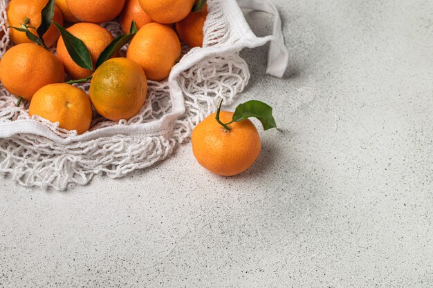 Eco, clementine mature biologiche in sacchetto a rete di cotone