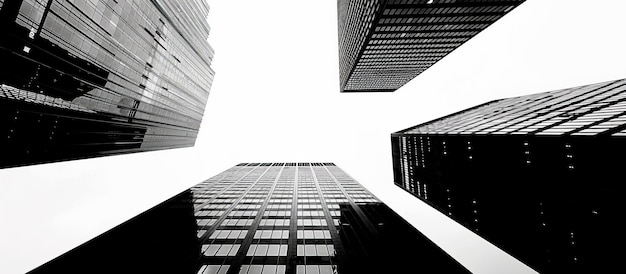 Edifici alti in bianco e nero