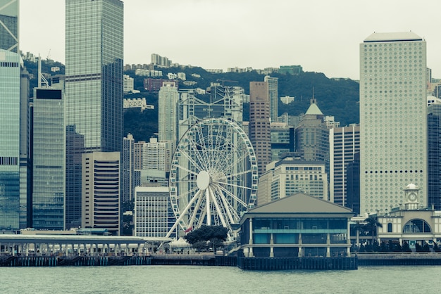 Edifici della città di Hong Kong, grattacieli, Cina