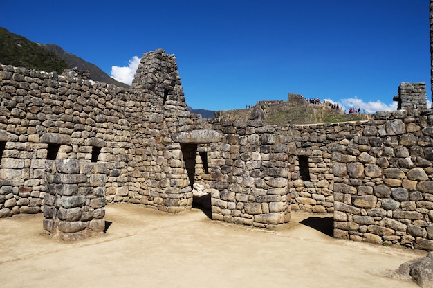 Edifici Inca nella cittadella di Machu Picchu