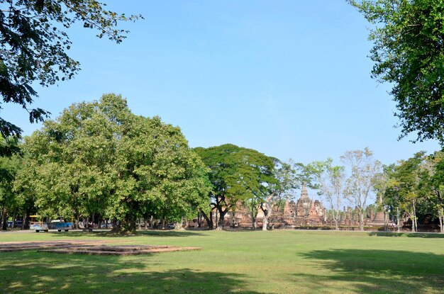 Edificio antico nella città storica di Sukhothai e nelle città storiche associate a Sukhothai in Thailandia