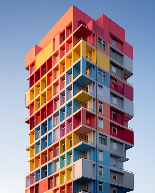 Edificio color arcobaleno