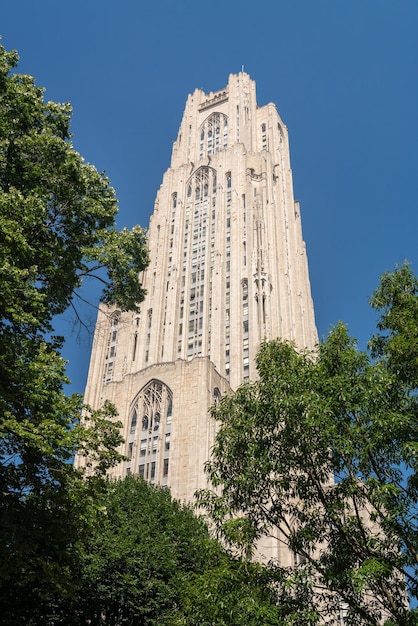 Edificio della Cattedrale dell'apprendimento presso l'Università di Pittsburgh