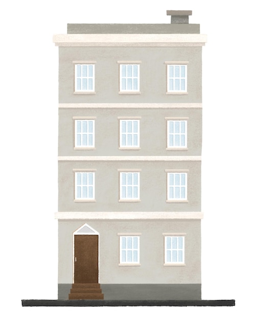 Edificio di appartamenti png architettura illustrazione sfondo trasparente