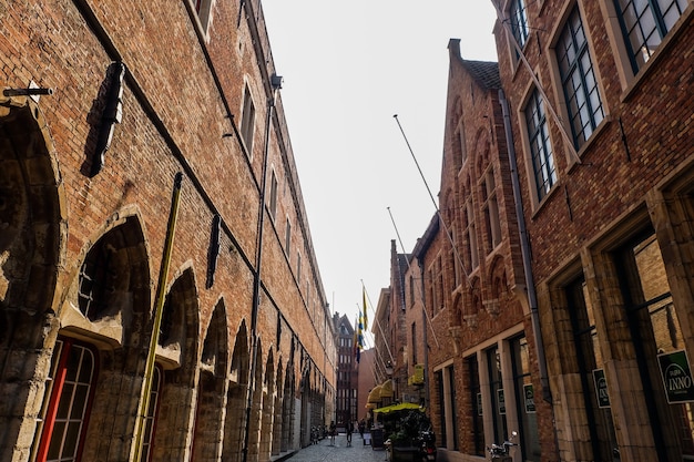 Edificio di architettura tradizionale a Brugge Belgio settembre 2017