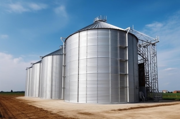 Edificio per lo stoccaggio e l'essiccazione di colture di grano Silo agricolo