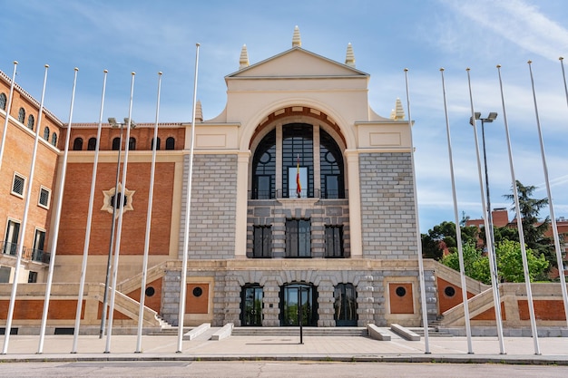 Edificio storico del Museo d'America nella città di Madrid, Spagna