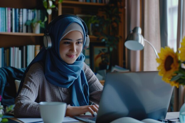 Educazione online per le donne musulmane che studiano a casa