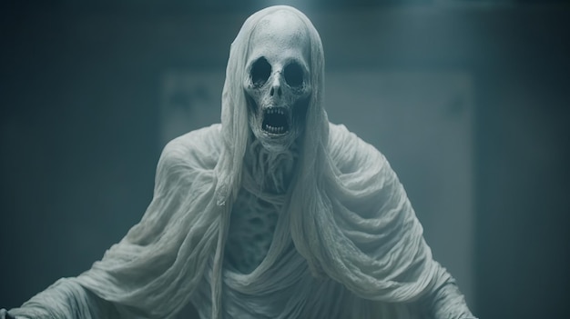 Eerie Ghost in Cinema4d Un film cinematografico di orrore terrificante