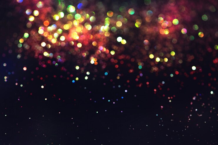 Foto effetto di illuminazione bokeh glitter glitter colorato astratto sfondo sfocato