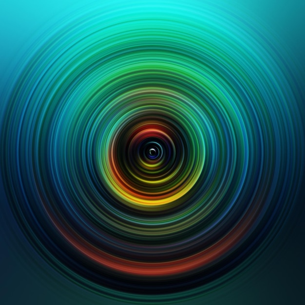 Effetto di movimento radiale colorato Sfondio arrotondato astratto Curve di colore e sfera Anelli e cerchi a gradiente multicolore carta da parati Sfondio e striscia a consistenza colorata