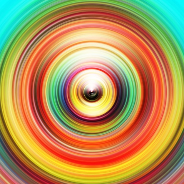Effetto di movimento radiale colorato Sfondio arrotondato astratto Curve di colore e sfera Anelli e cerchi a gradiente multicolore carta da parati Sfondio e striscia a consistenza colorata