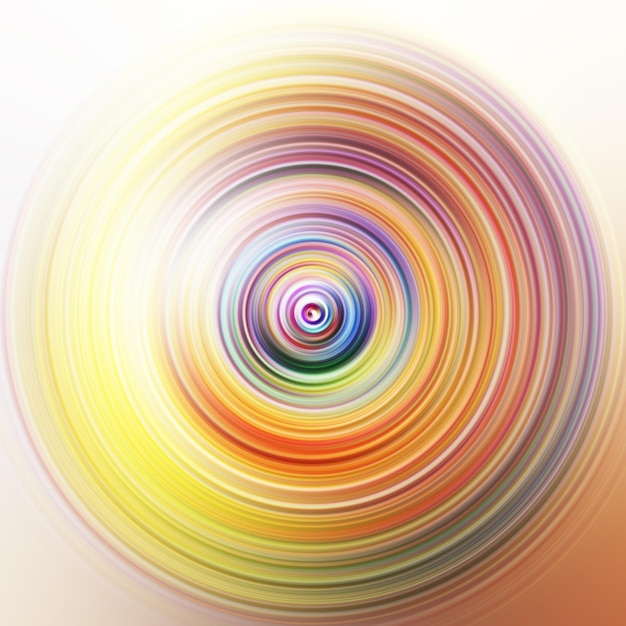 Effetto di movimento radiale colorato Sfondio arrotondato astratto Curve di colore e sfera Anelli e cerchi a gradiente multicolore carta da parati Sfondio e striscia a consistenza colorata