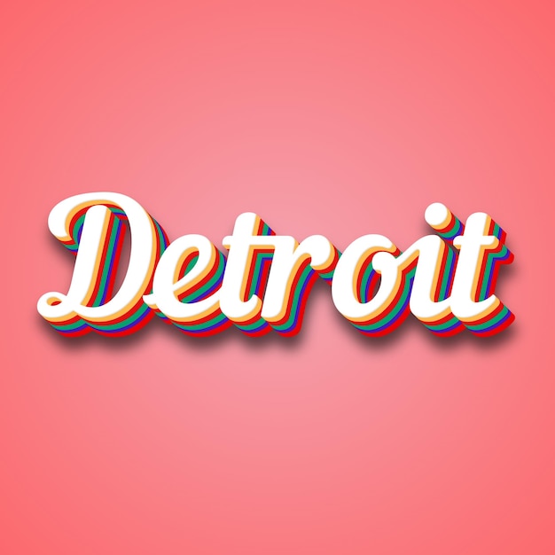 Effetto di testo di Detroit Foto Immagine Cool