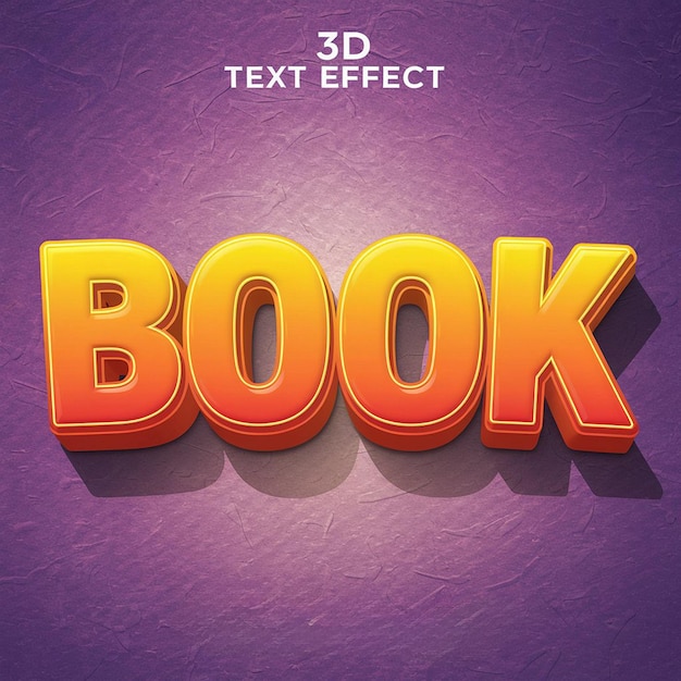 Effetto di testo di libro 3D vibrante con stile di cartone animato giocoso