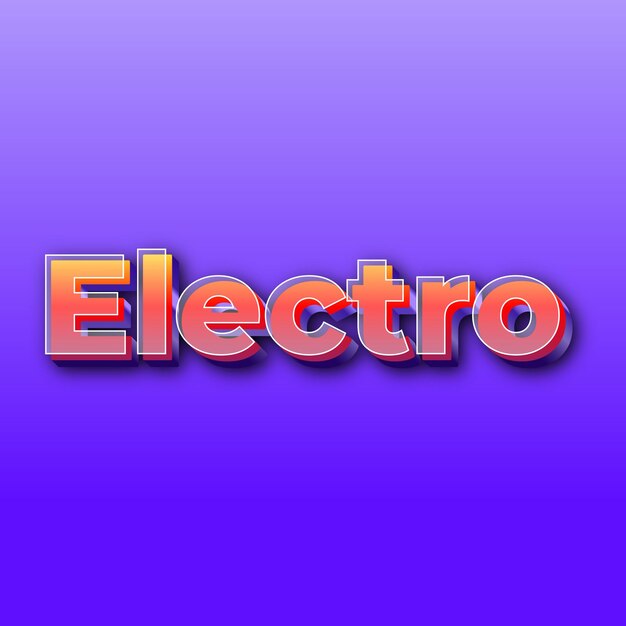 Effetto ElectroText JPG foto di carte con sfondo viola sfumato