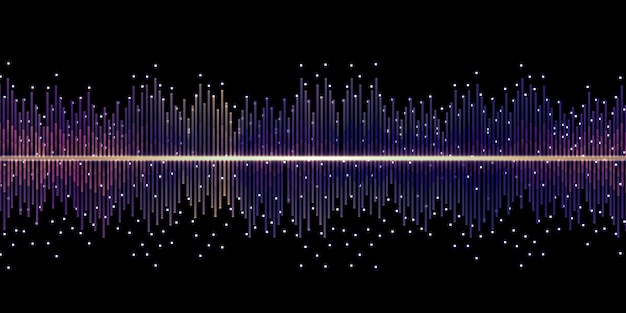 Effetto sonoro dell'equalizzatore dell'onda sonora Illustrazione 3D del DJ