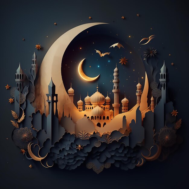 eid al adha ramadan eid ul fitr lanterne con sfondo islamico