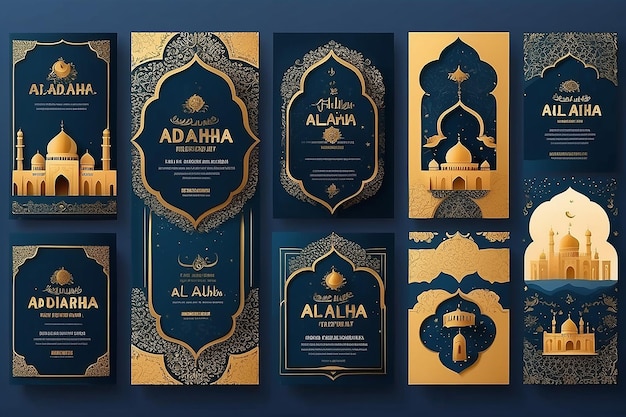 Eid alAdha Mubarak Festival Islamico Template di storie Instagram e Facebook