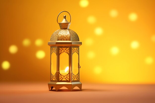 Eid Mubarak e ramadan kareem con lanterna islamica e moschea Eid al fitr sullo sfondo