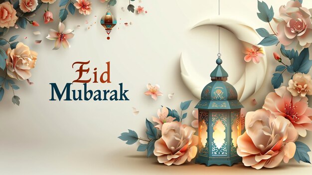 Eid mubarak Eid al fitr sfondo della carta di auguri