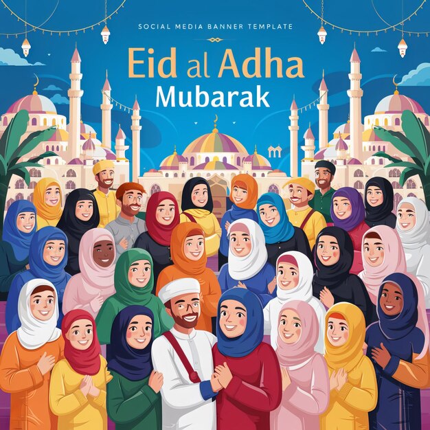 Eid Mubarak Eid ulFitr Eid ulAdha Festa religiosa Idea creativa e concetto di progettazione