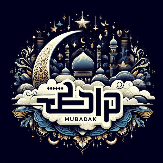 Eid Mubarak Poster Banner Flyer e sfondo di Eid mubarak