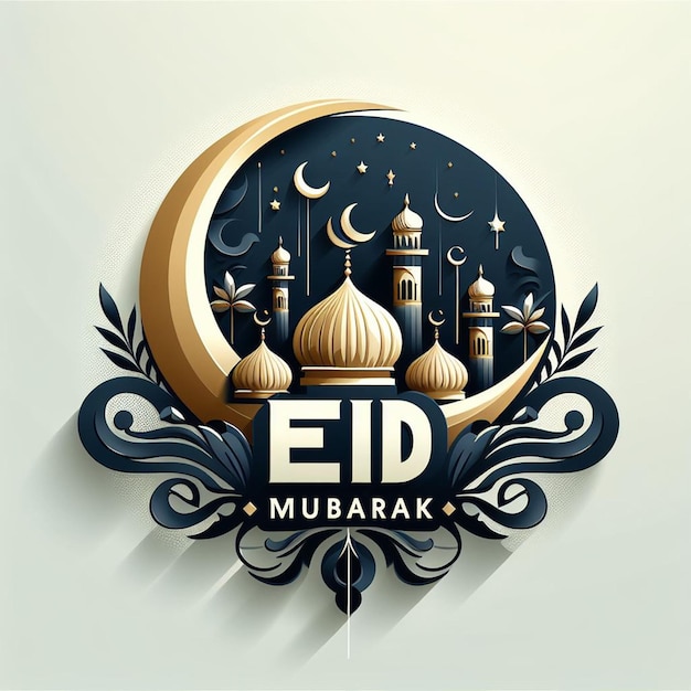 Eid Mubarak Poster Banner Flyer e sfondo di Eid mubarak