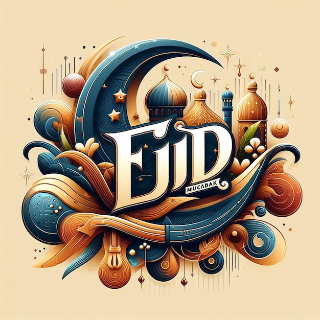 Eid Mubarak Poster Banner Flyer e sfondo di Eid mubarak