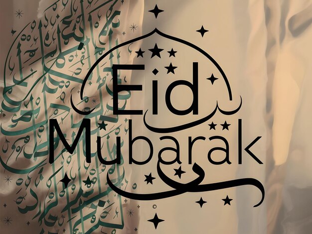 Eid mubarak saluti islamici sfondo