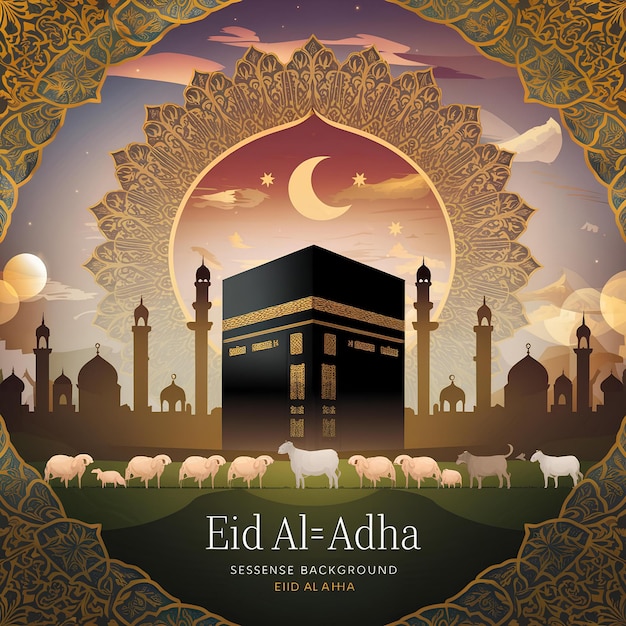Eid ul Adha Felice Bakra Id santa festa dell'Islam Parole chiave musulmane