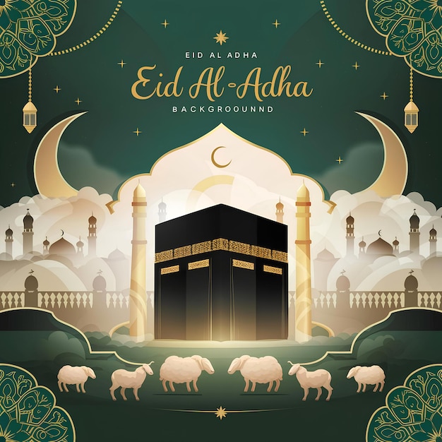 Eid ul Adha Felice Bakra Id santa festa dell'Islam Parole chiave musulmane