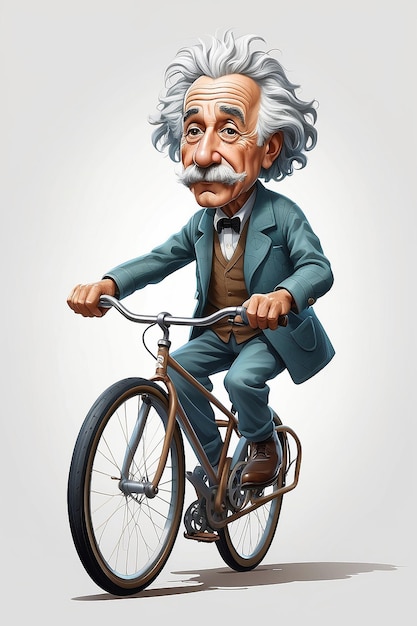 Einstein su ruote astratto 64K illustrazione vettoriale