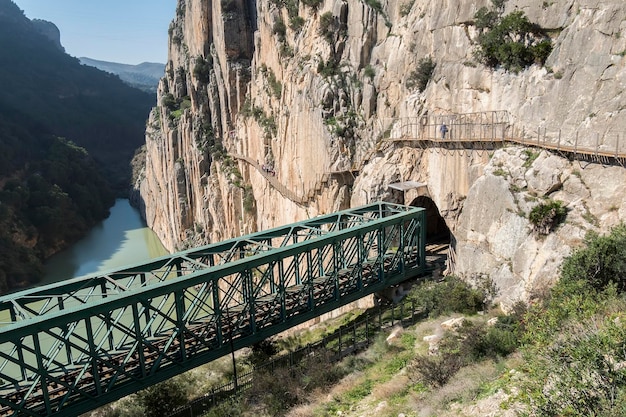"El Caminito del Rey" King's Little Path Il sentiero più pericoloso del mondo ha riaperto nel maggio 2015 Ardales Malaga Spagna