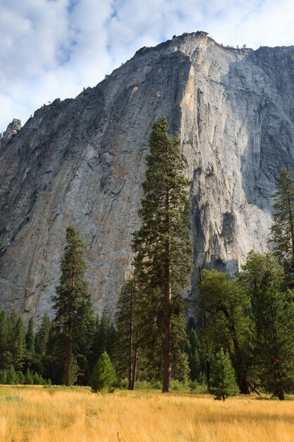 El Capitan rock dal Parco Nazionale di Yosemite, California USA. Formazioni geologiche.