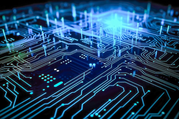 Elaborazione I circuiti della scheda madre Nexus formano un'autostrada digitale che consente la comunicazione e l'elaborazione in sistemi informatici complessi, una pietra angolare della tecnologia moderna