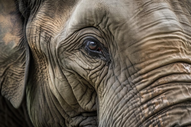 Elefante da vicino IA generativa