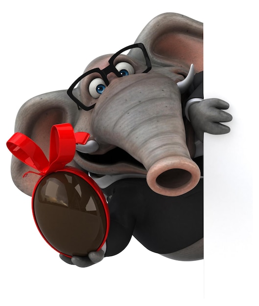 Elefante divertente - Illustrazione 3D