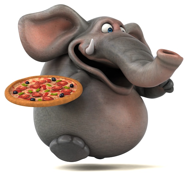 Elefante divertente - illustrazione 3D