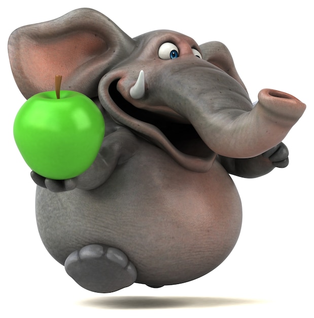 Elefante divertente - illustrazione 3D