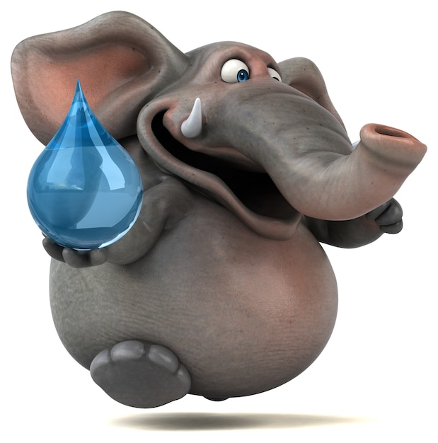 Elefante divertente - illustrazione 3D