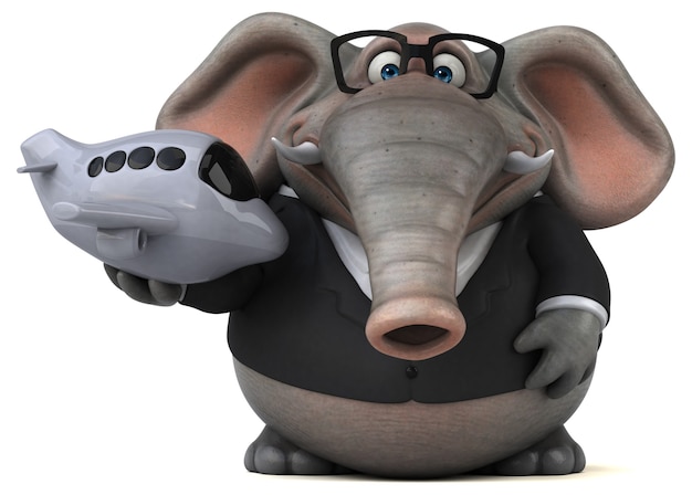Elefante divertente - Illustrazione 3D