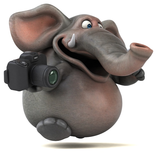 Elefante divertente - Illustrazione 3D