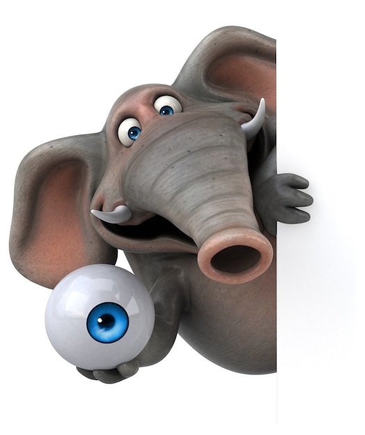 Elefante divertente - Illustrazione 3D