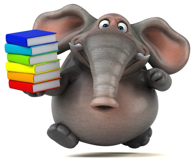 Elefante divertente - Illustrazione 3D